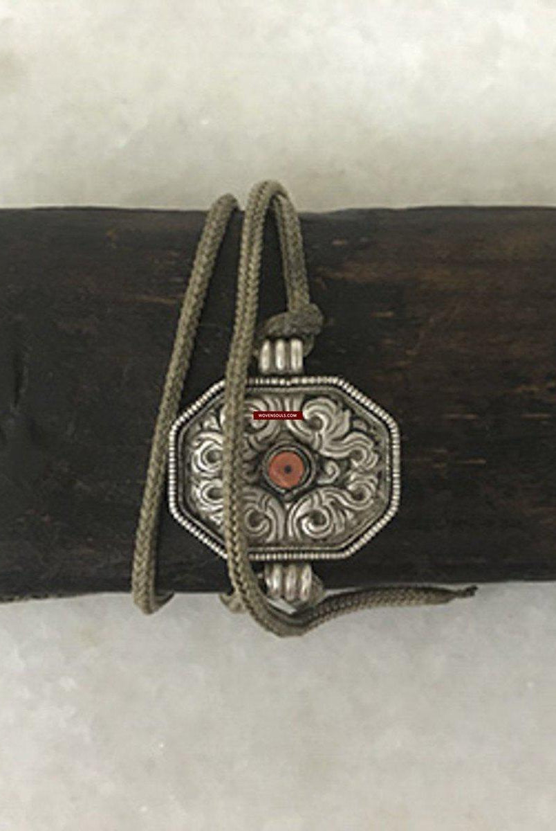 1293 Antique Tibetan Handwritten Manuscript in Gold on Black-WOVENSOULS-Antique-Vintage-Textiles-Art-Decor