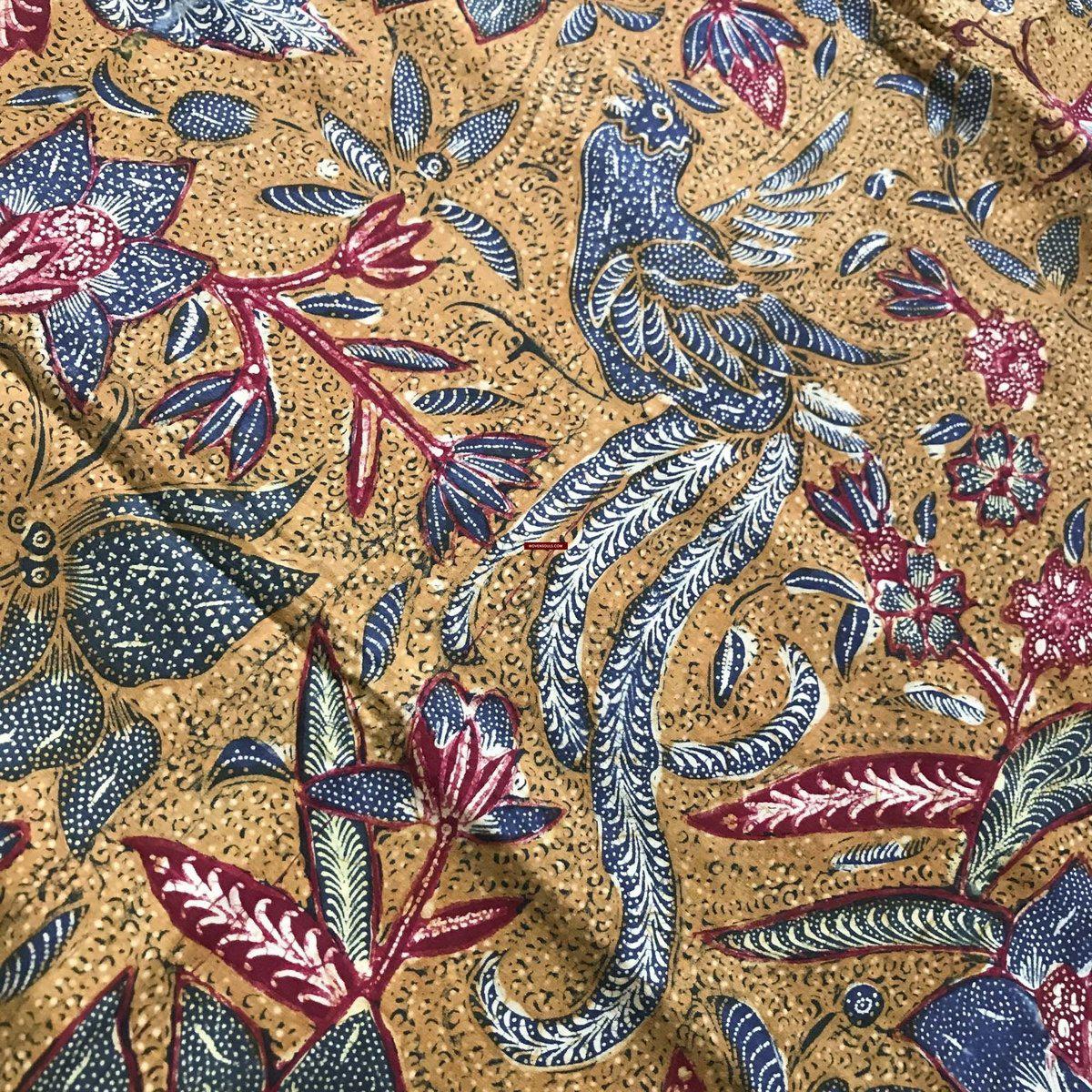 1297 signierte antike Batik-Tiga-Negeri-Textilkunst aus Indonesien – Vögel –WOVENSOULS-Antike-Vintage-Textilien-Kunst-Dekor