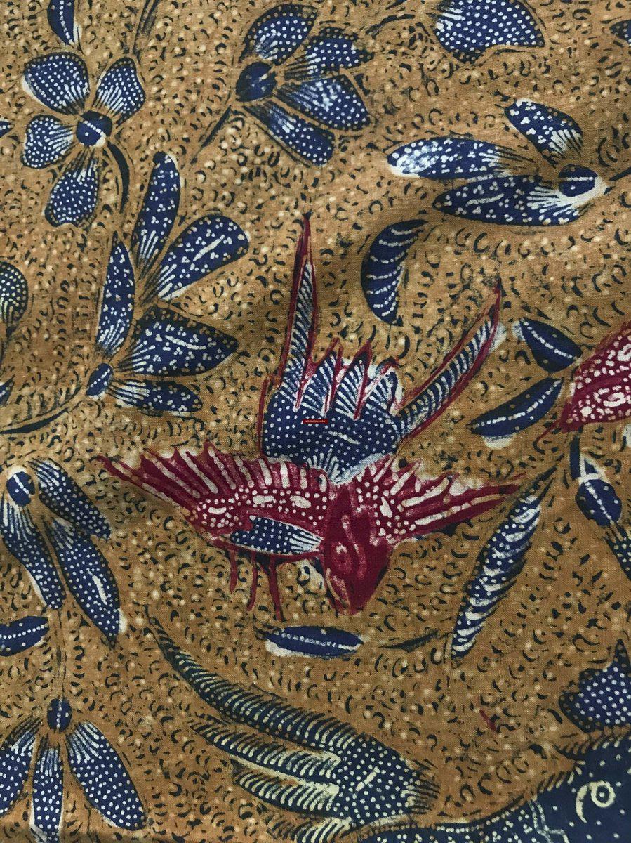 1297 signierte antike Batik-Tiga-Negeri-Textilkunst aus Indonesien – Vögel –WOVENSOULS-Antike-Vintage-Textilien-Kunst-Dekor