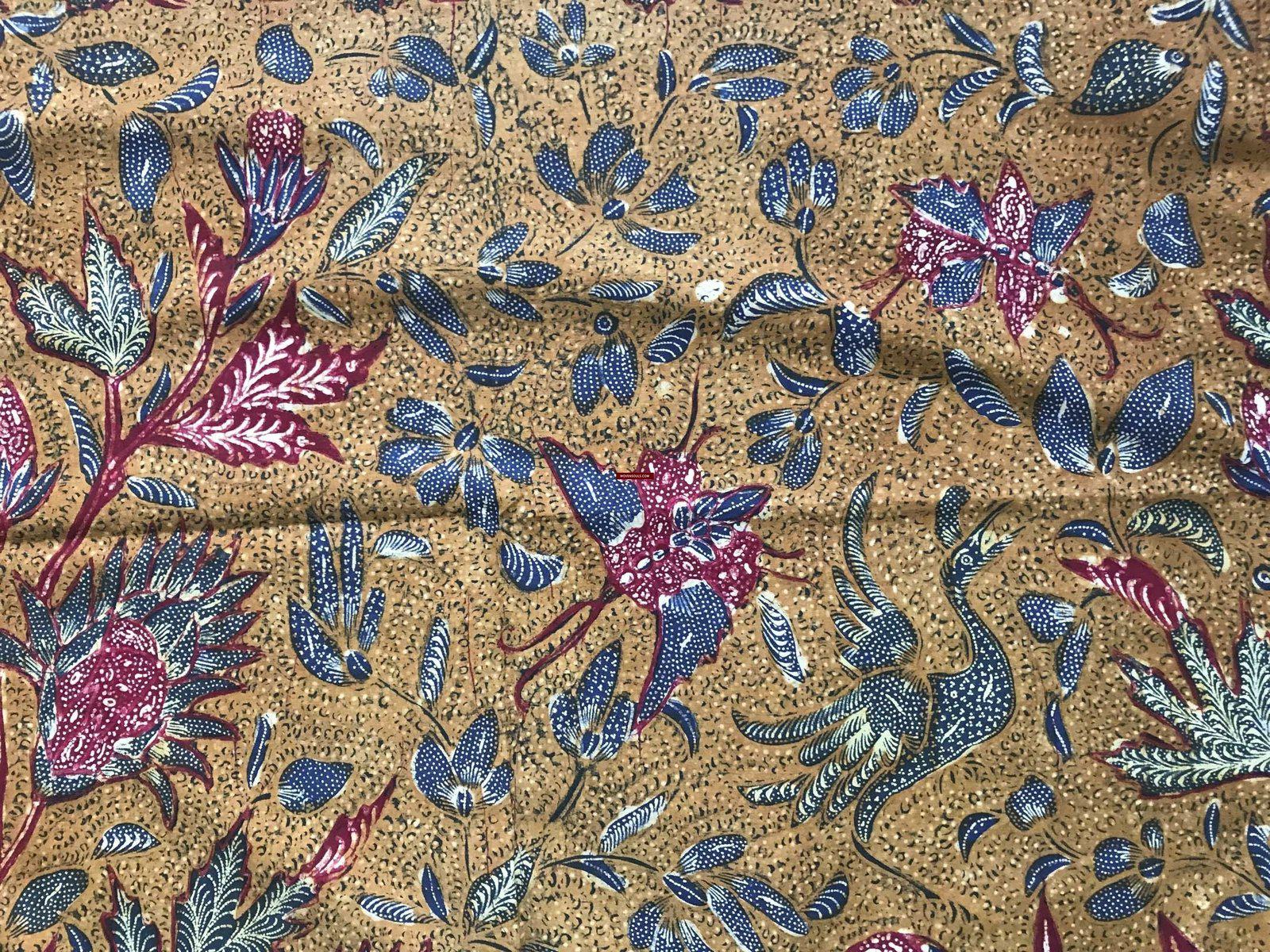 1297 signierte antike Batik-Tiga-Negeri-Textilkunst aus Indonesien – Vögel –WOVENSOULS-Antike-Vintage-Textilien-Kunst-Dekor