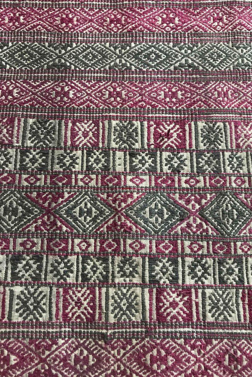 1300 Antike handgewebte Schärpe in Museumsqualität aus Bhutan - Kera-WOVENSOULS-Antike-Vintage-Textilien-Kunst-Dekor