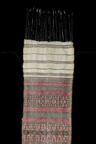 1300 Antike handgewebte Schärpe in Museumsqualität aus Bhutan - Kera-WOVENSOULS-Antike-Vintage-Textilien-Kunst-Dekor