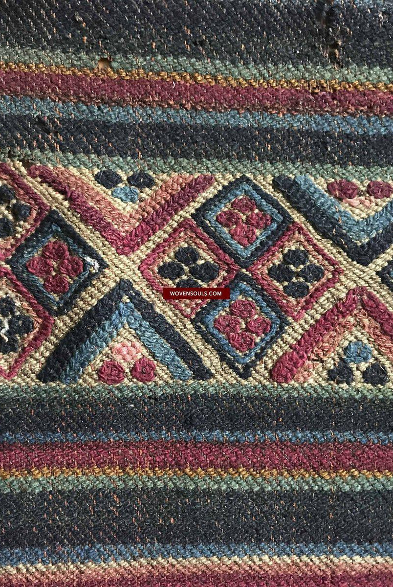 1302 MASTERPIECE Antiker Bhutan Charkab Regenmantel-WOVENSOULS-Antike-Vintage-Textilien-Kunst-Dekor