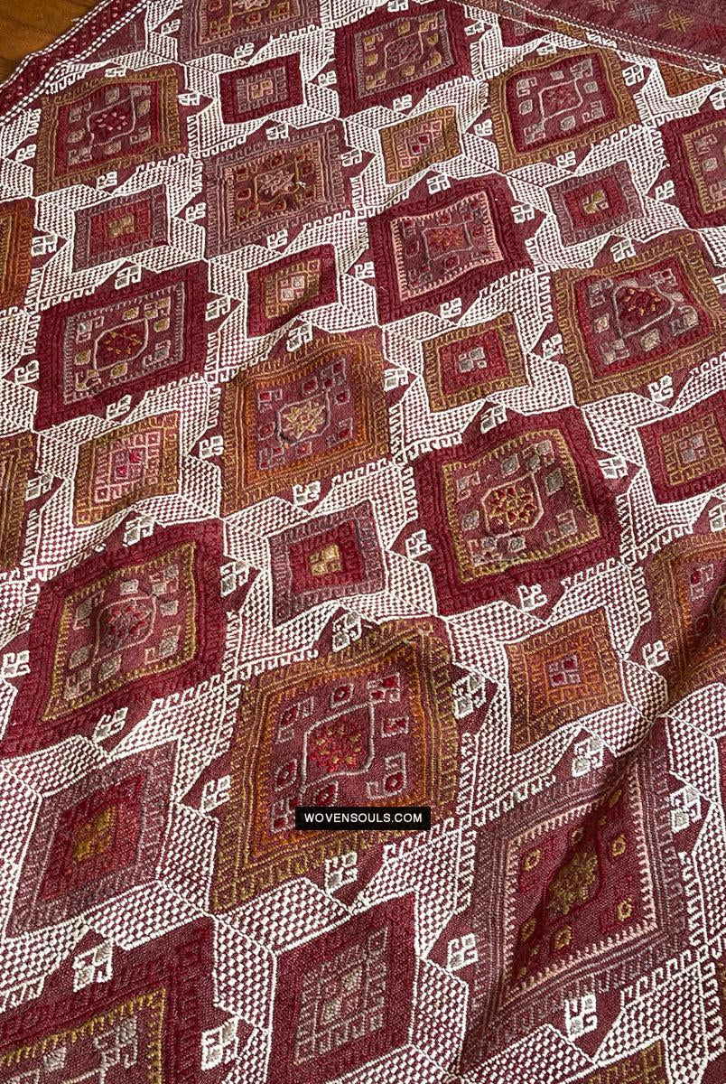 1306 Antique Anatolian Dowry Cicim Kilim Rug-WOVENSOULS Antique Textiles & Art Gallery