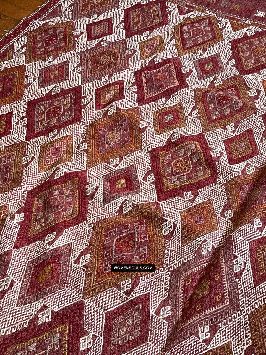 1306 Antique Anatolian Dowry Cicim Kilim Rug-WOVENSOULS Antique Textiles & Art Gallery