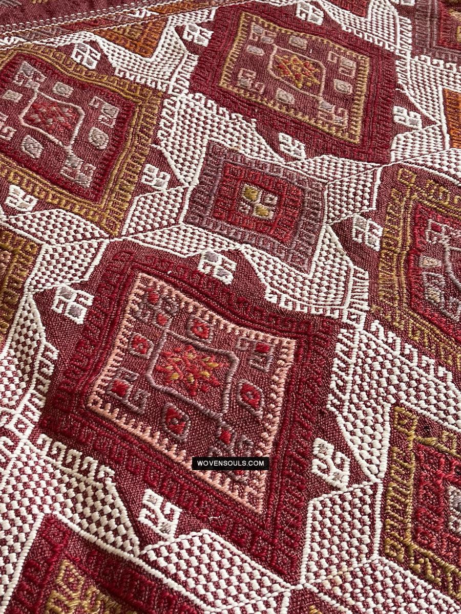 1306 Antique Anatolian Dowry Cicim Kilim Rug-WOVENSOULS Antique Textiles & Art Gallery