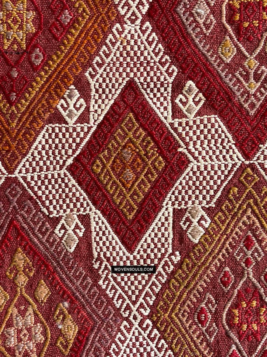 1306 Antique Anatolian Dowry Cicim Kilim Rug-WOVENSOULS Antique Textiles & Art Gallery