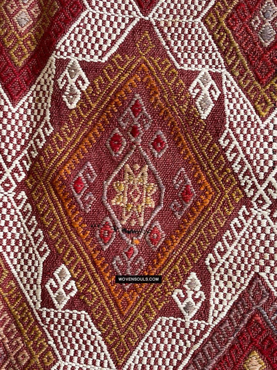 1306 Antique Anatolian Dowry Cicim Kilim Rug-WOVENSOULS Antique Textiles & Art Gallery
