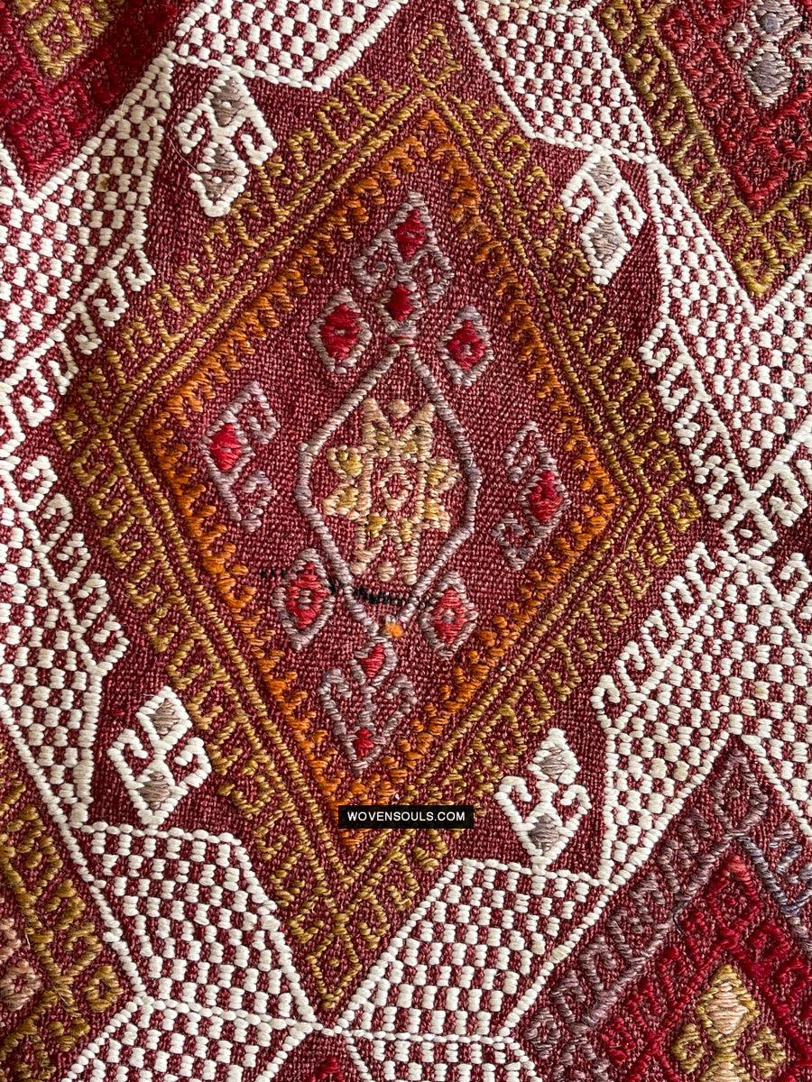 1306 Antique Anatolian Dowry Cicim Kilim Rug-WOVENSOULS Antique Textiles & Art Gallery