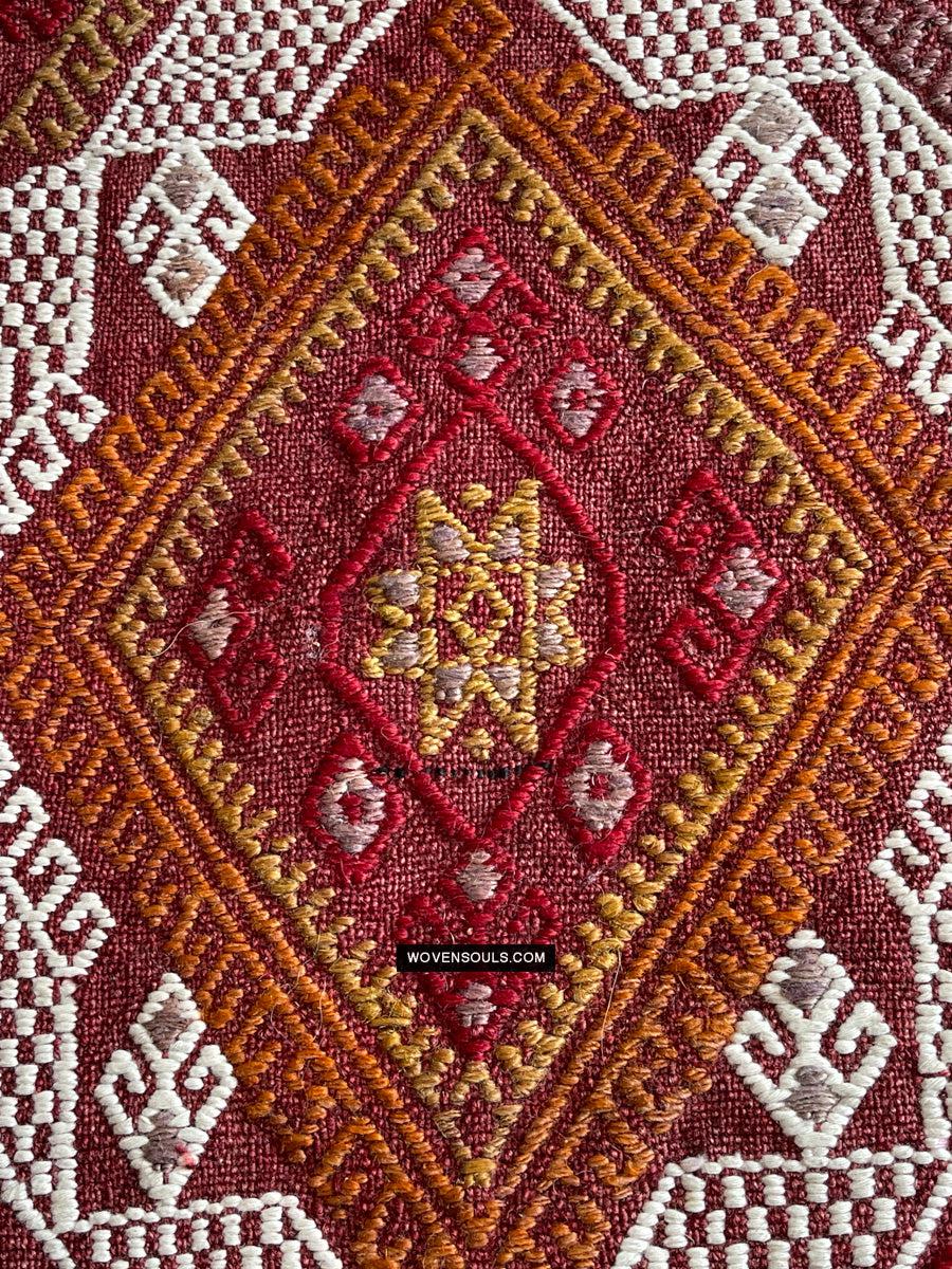 1306 Antique Anatolian Dowry Cicim Kilim Rug-WOVENSOULS Antique Textiles & Art Gallery