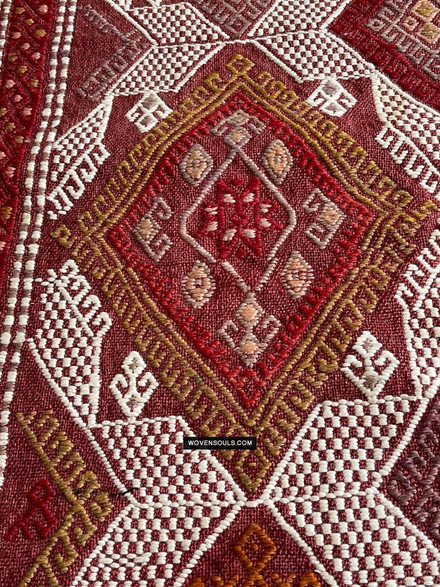 1306 Antique Anatolian Dowry Cicim Kilim Rug-WOVENSOULS Antique Textiles & Art Gallery