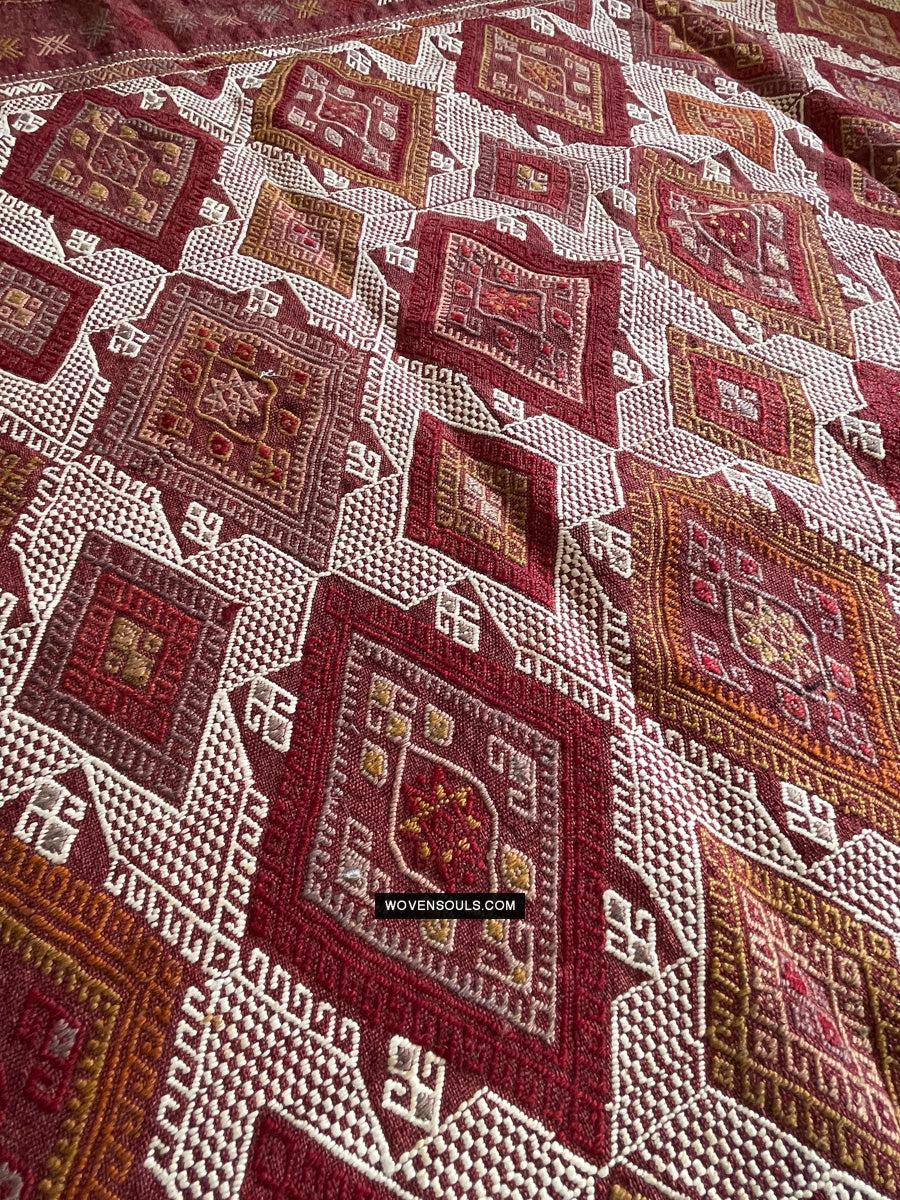 1306 Antique Anatolian Dowry Cicim Kilim Rug-WOVENSOULS Antique Textiles & Art Gallery