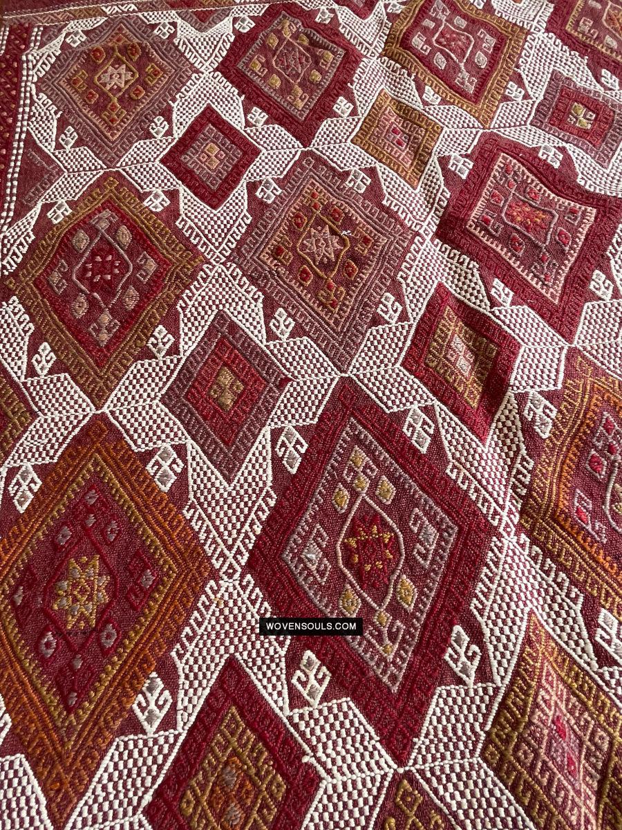 1306 Antique Anatolian Dowry Cicim Kilim Rug-WOVENSOULS Antique Textiles & Art Gallery