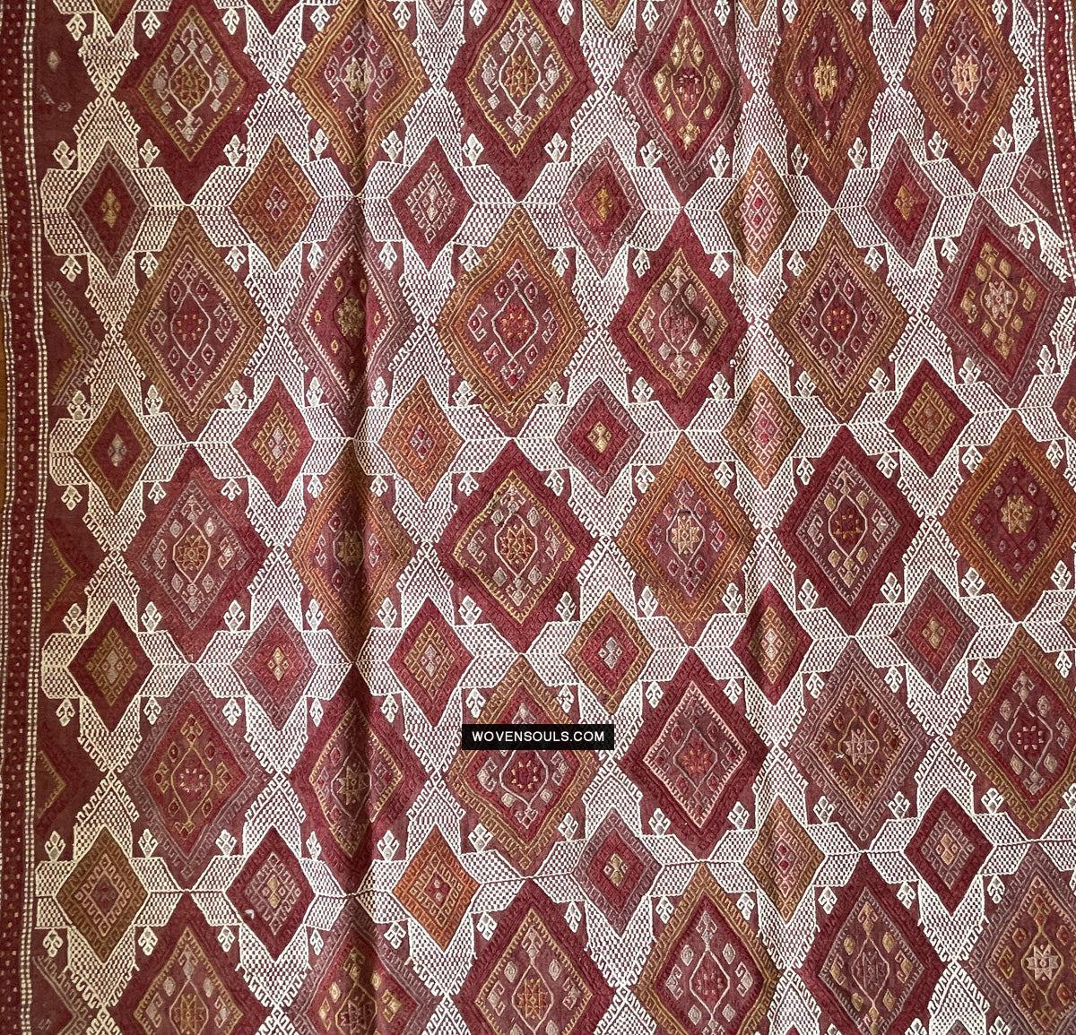 1306 Antique Anatolian Dowry Cicim Kilim Rug-WOVENSOULS Antique Textiles & Art Gallery