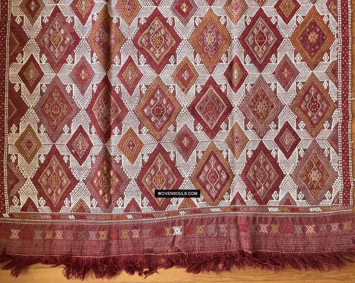 1306 Antique Anatolian Dowry Cicim Kilim Rug-WOVENSOULS Antique Textiles & Art Gallery