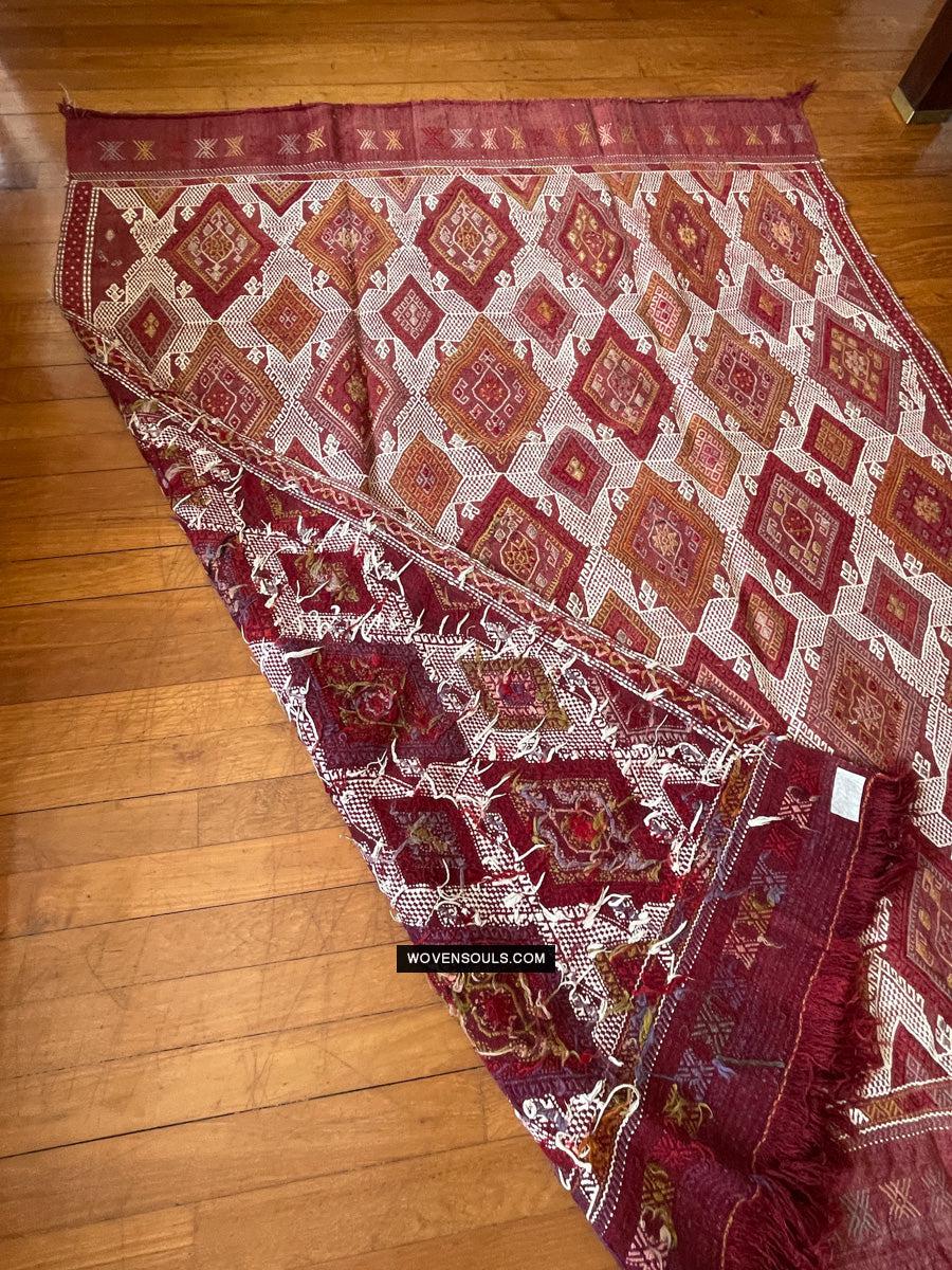 1306 Antique Anatolian Dowry Cicim Kilim Rug-WOVENSOULS Antique Textiles & Art Gallery