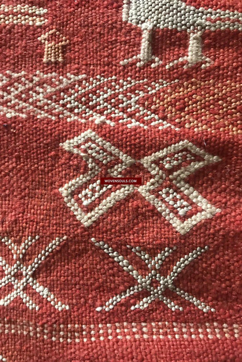 1307 SOLD Antique Berber Figurative Dowry Weaving Wedding Textile-WOVENSOULS-Antique-Vintage-Textiles-Art-Decor