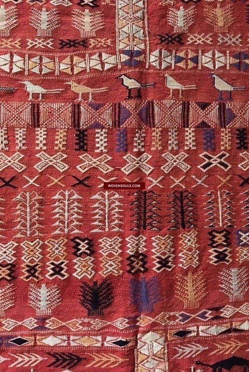 1307 SOLD Antique Berber Figurative Dowry Weaving Wedding Textile-WOVENSOULS-Antique-Vintage-Textiles-Art-Decor