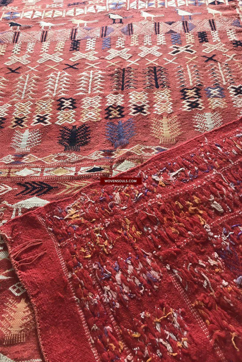 1307 SOLD Antique Berber Figurative Dowry Weaving Wedding Textile-WOVENSOULS-Antique-Vintage-Textiles-Art-Decor