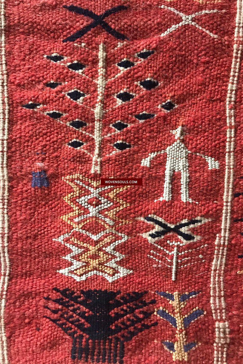 1307 SOLD Antique Berber Figurative Dowry Weaving Wedding Textile-WOVENSOULS-Antique-Vintage-Textiles-Art-Decor
