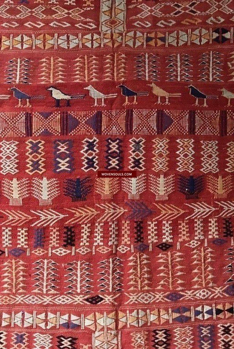 1307 SOLD Antique Berber Figurative Dowry Weaving Wedding Textile-WOVENSOULS-Antique-Vintage-Textiles-Art-Decor