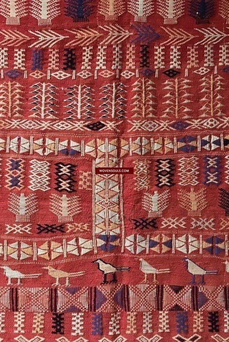 1307 SOLD Antique Berber Figurative Dowry Weaving Wedding Textile-WOVENSOULS-Antique-Vintage-Textiles-Art-Decor