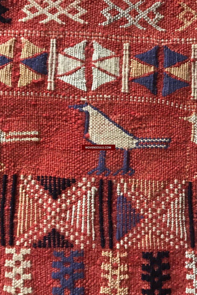 1307 SOLD Antique Berber Figurative Dowry Weaving Wedding Textile-WOVENSOULS-Antique-Vintage-Textiles-Art-Decor