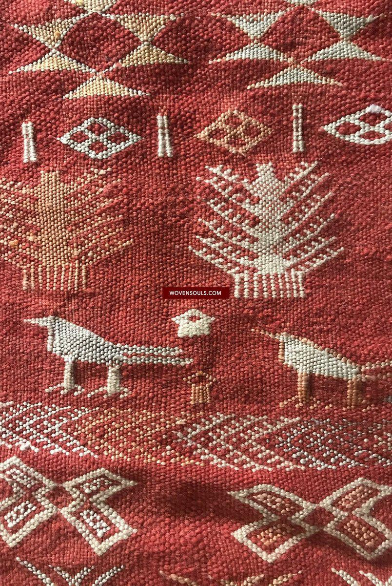 1307 SOLD Antique Berber Figurative Dowry Weaving Wedding Textile-WOVENSOULS-Antique-Vintage-Textiles-Art-Decor