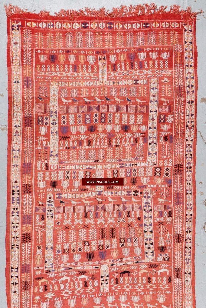 1307 SOLD Antique Berber Figurative Dowry Weaving Wedding Textile-WOVENSOULS-Antique-Vintage-Textiles-Art-Decor