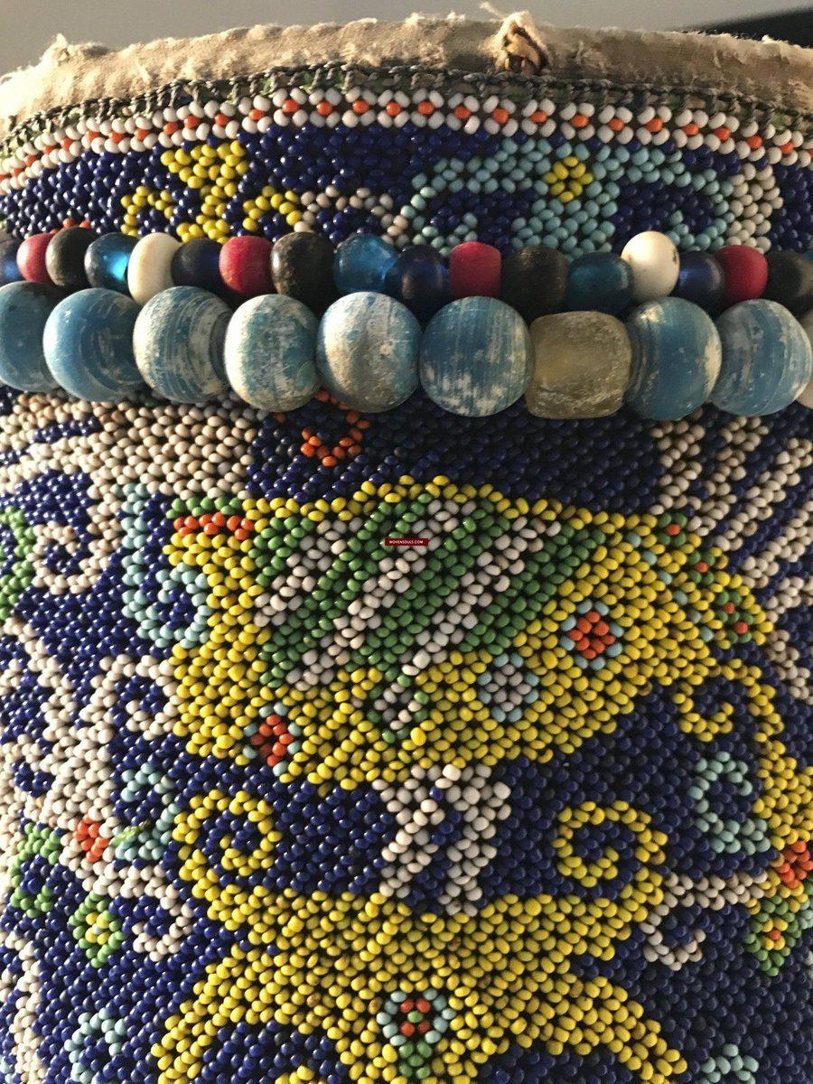 1313 Antique Dayak Beaded Basket Baby Carrier-WOVENSOULS-Antique-Vintage-Textiles-Art-Decor