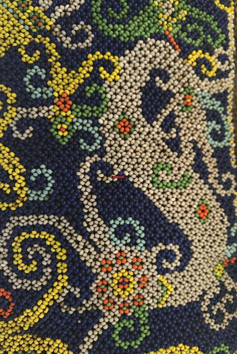 1313 Antique Dayak Beaded Basket Baby Carrier-WOVENSOULS-Antique-Vintage-Textiles-Art-Decor