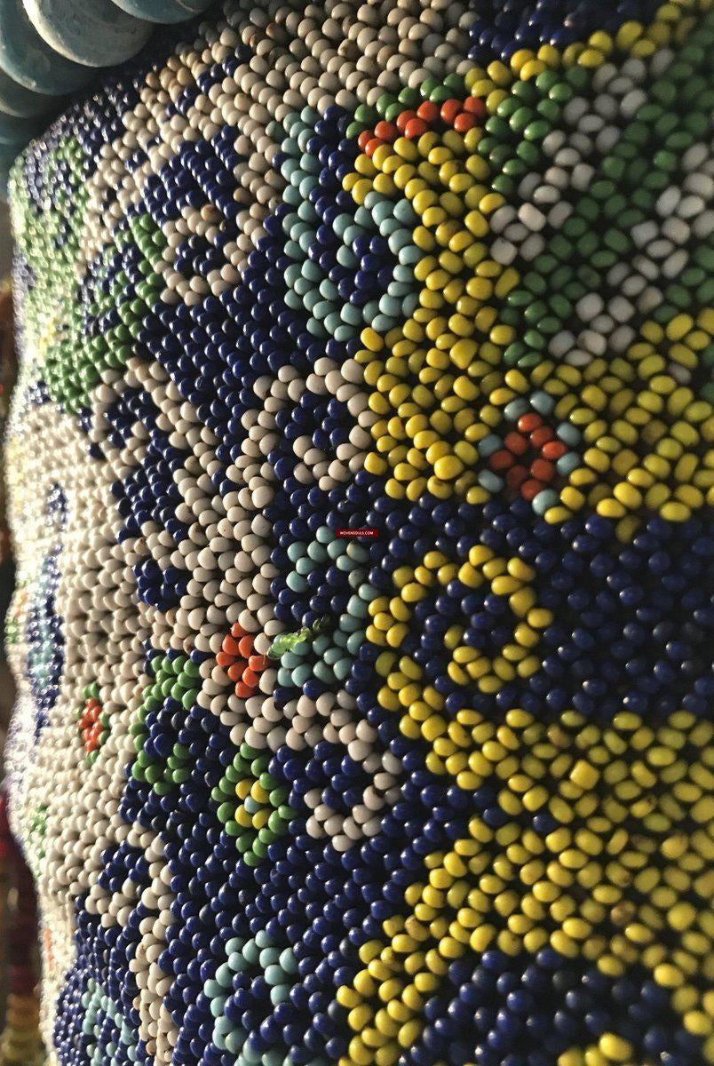 1313 Antique Dayak Beaded Basket Baby Carrier-WOVENSOULS-Antique-Vintage-Textiles-Art-Decor
