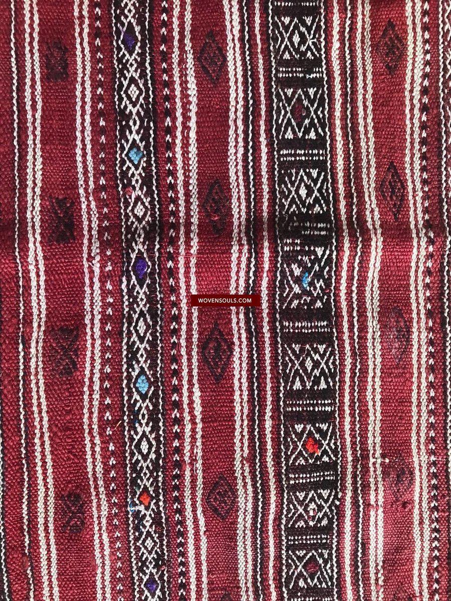 1321 Antique Tunisian Mushtia Mouchtiya Shawl - Textile Art Masterpiece-WOVENSOULS-Antique-Vintage-Textiles-Art-Decor