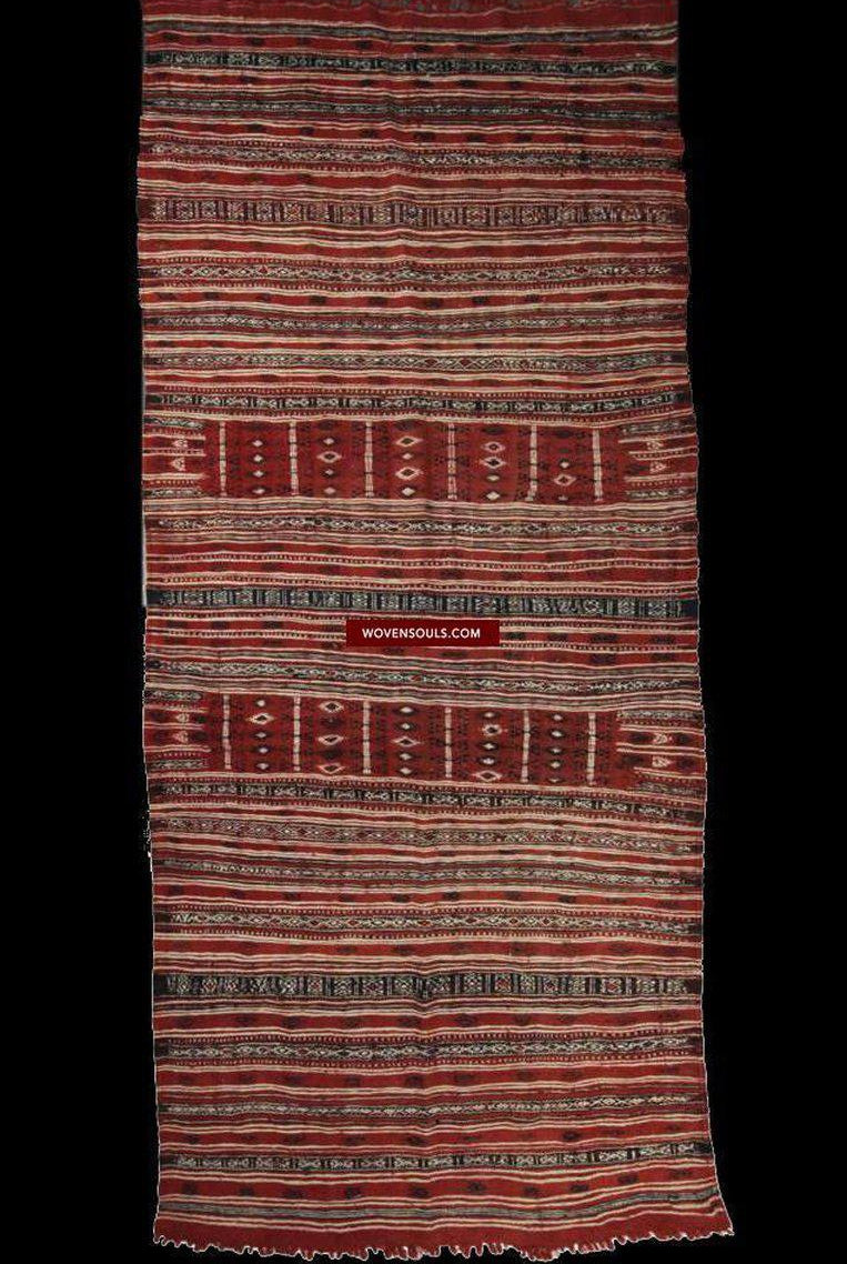 1321 Antique Tunisian Mushtia Mouchtiya Shawl - Textile Art Masterpiece-WOVENSOULS-Antique-Vintage-Textiles-Art-Decor
