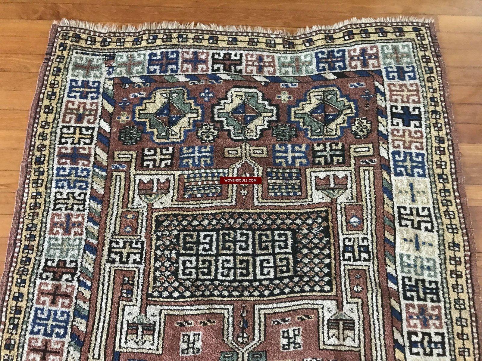 1322 Antique Khorassan Kordi Rug with Animals-WOVENSOULS-Antique-Vintage-Textiles-Art-Decor