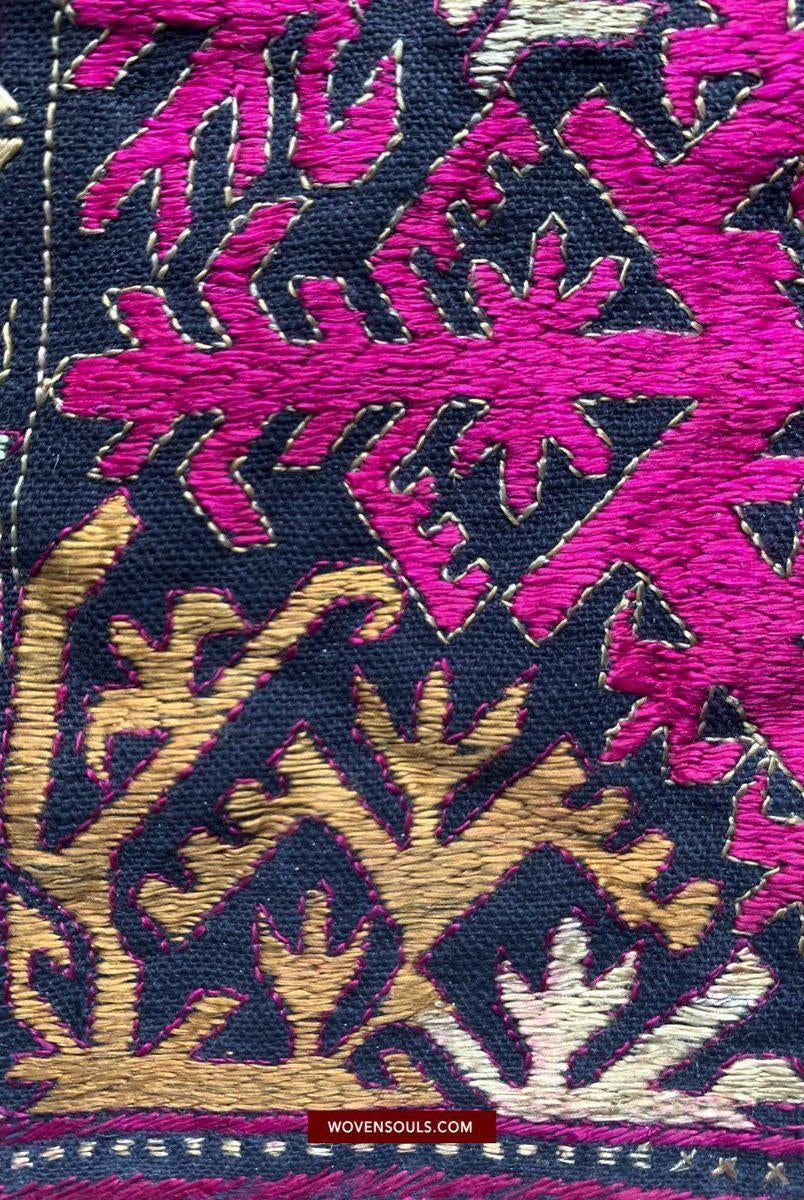 Pannello turbante in tessuto antico del 1351 con ricamo da Kohistan / Swat-WOVENSOULS-Arredamento artistico-tessile-vintage-antico