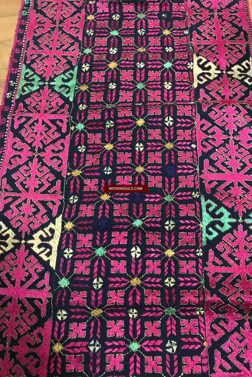 Pannello turbante in tessuto antico del 1351 con ricamo da Kohistan / Swat-WOVENSOULS-Arredamento artistico-tessile-vintage-antico