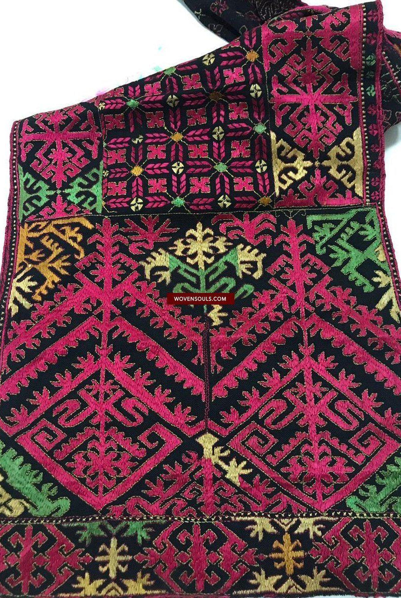Pannello turbante in tessuto antico del 1351 con ricamo da Kohistan / Swat-WOVENSOULS-Arredamento artistico-tessile-vintage-antico