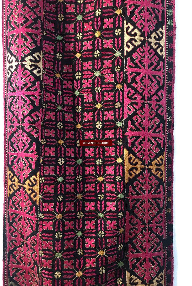 Pannello turbante in tessuto antico del 1351 con ricamo da Kohistan / Swat-WOVENSOULS-Arredamento artistico-tessile-vintage-antico