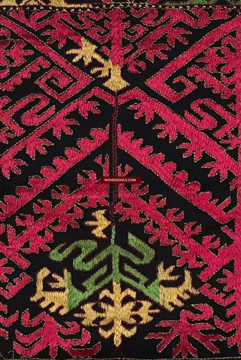 Pannello turbante in tessuto antico del 1351 con ricamo da Kohistan / Swat-WOVENSOULS-Arredamento artistico-tessile-vintage-antico