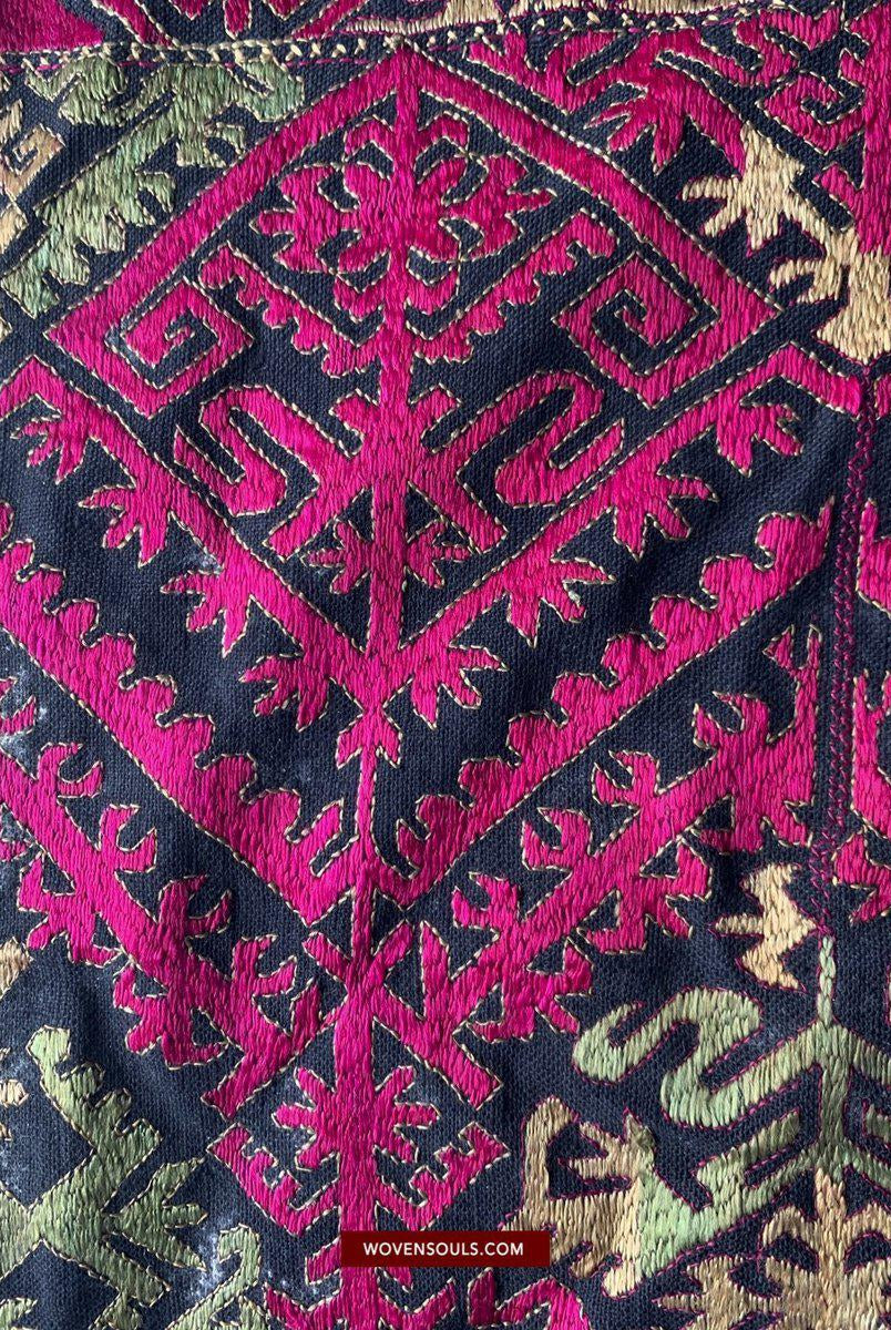 Pannello turbante in tessuto antico del 1351 con ricamo da Kohistan / Swat-WOVENSOULS-Arredamento artistico-tessile-vintage-antico