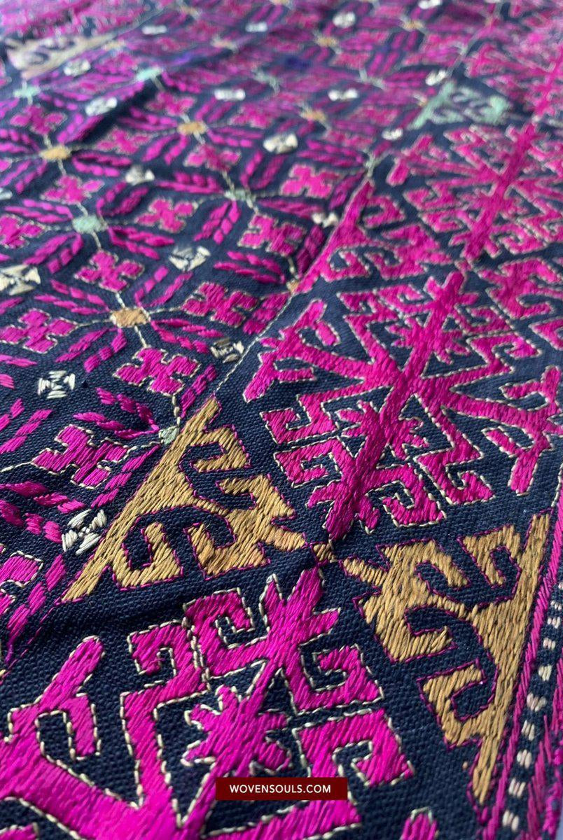 Pannello turbante in tessuto antico del 1351 con ricamo da Kohistan / Swat-WOVENSOULS-Arredamento artistico-tessile-vintage-antico