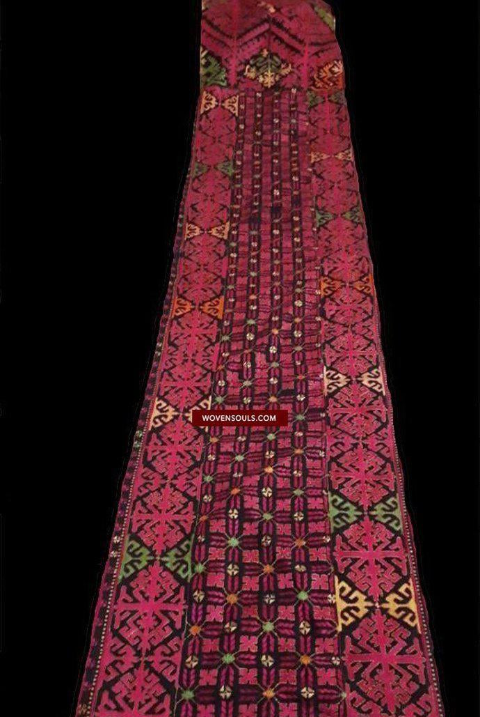 Pannello turbante in tessuto antico del 1351 con ricamo da Kohistan / Swat-WOVENSOULS-Arredamento artistico-tessile-vintage-antico