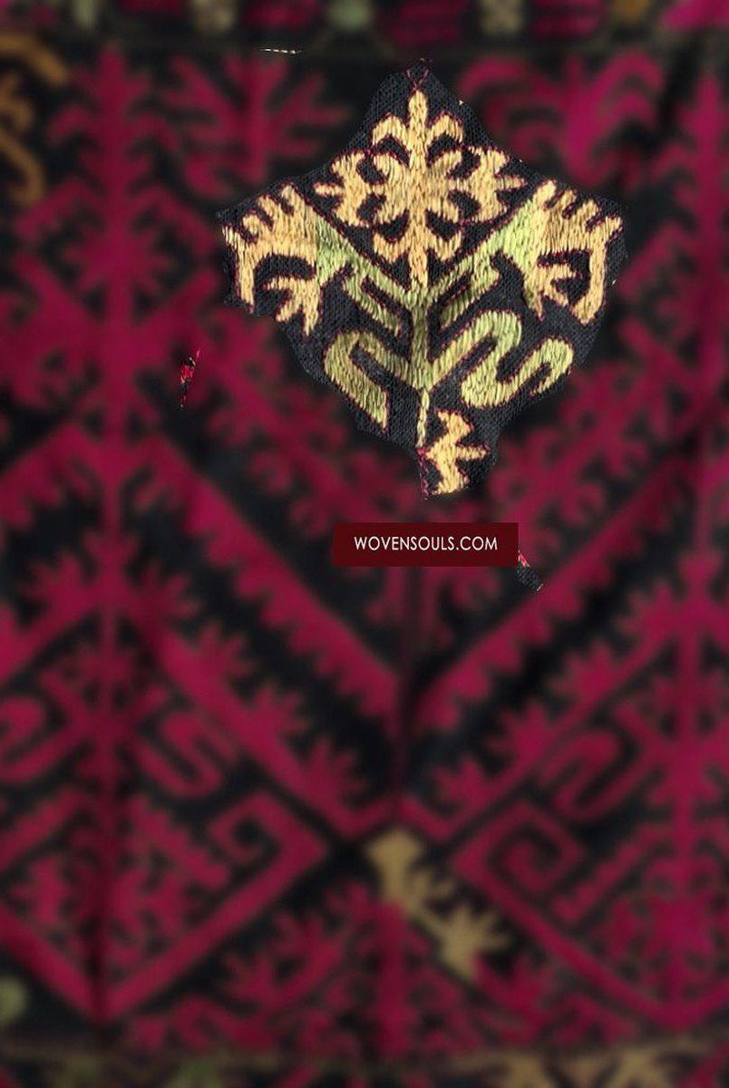 Pannello turbante in tessuto antico del 1351 con ricamo da Kohistan / Swat-WOVENSOULS-Arredamento artistico-tessile-vintage-antico