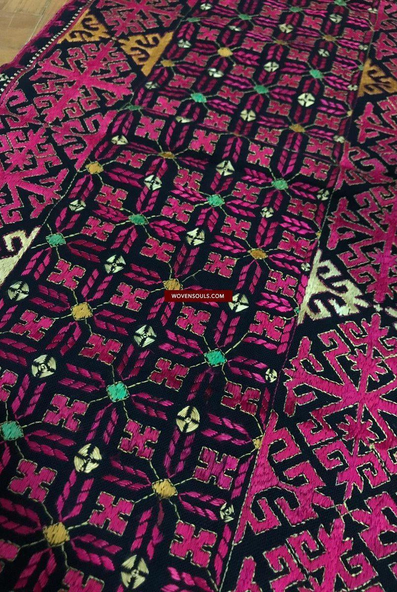 Pannello turbante in tessuto antico del 1351 con ricamo da Kohistan / Swat-WOVENSOULS-Arredamento artistico-tessile-vintage-antico