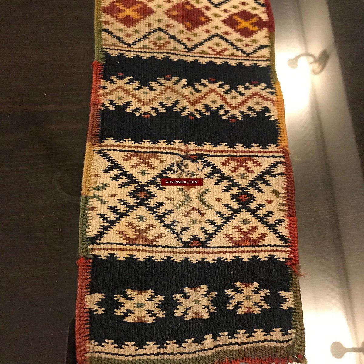 1354 Antique Moroccan Belt Sash-WOVENSOULS-Antique-Vintage-Textiles-Art-Decor