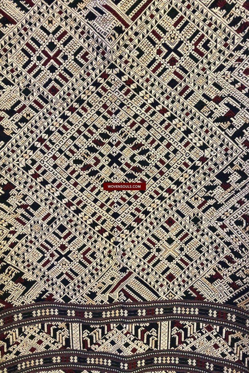 1361 Superbo scialle di seta laotiano - Tessitura di arte tessile dal Laos-WOVENSOULS-Arredamento artistico-tessile-vintage-antico