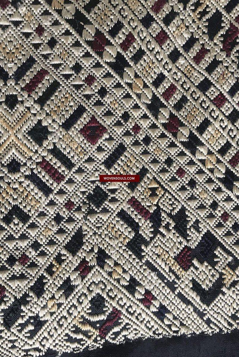 1361 Superbo scialle di seta laotiano - Tessitura di arte tessile dal Laos-WOVENSOULS-Arredamento artistico-tessile-vintage-antico