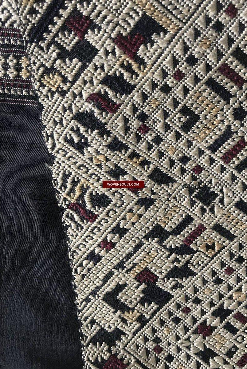 1361 Superbo scialle di seta laotiano - Tessitura di arte tessile dal Laos-WOVENSOULS-Arredamento artistico-tessile-vintage-antico
