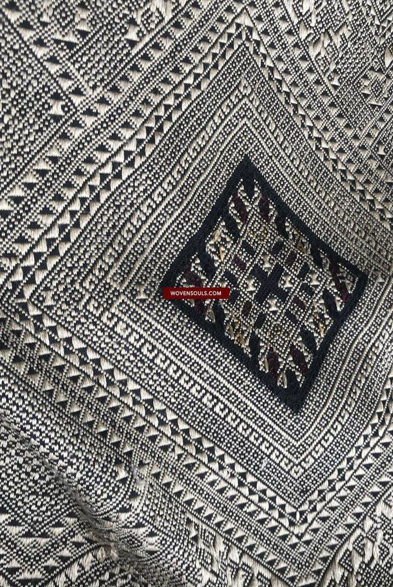 1361 Superbo scialle di seta laotiano - Tessitura di arte tessile dal Laos-WOVENSOULS-Arredamento artistico-tessile-vintage-antico